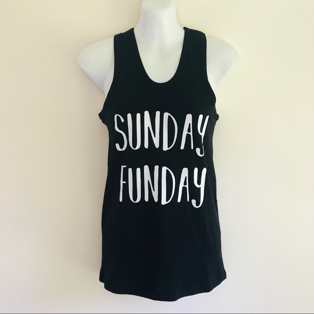 Black Sunday Funday Graphic Tank Top ☀️